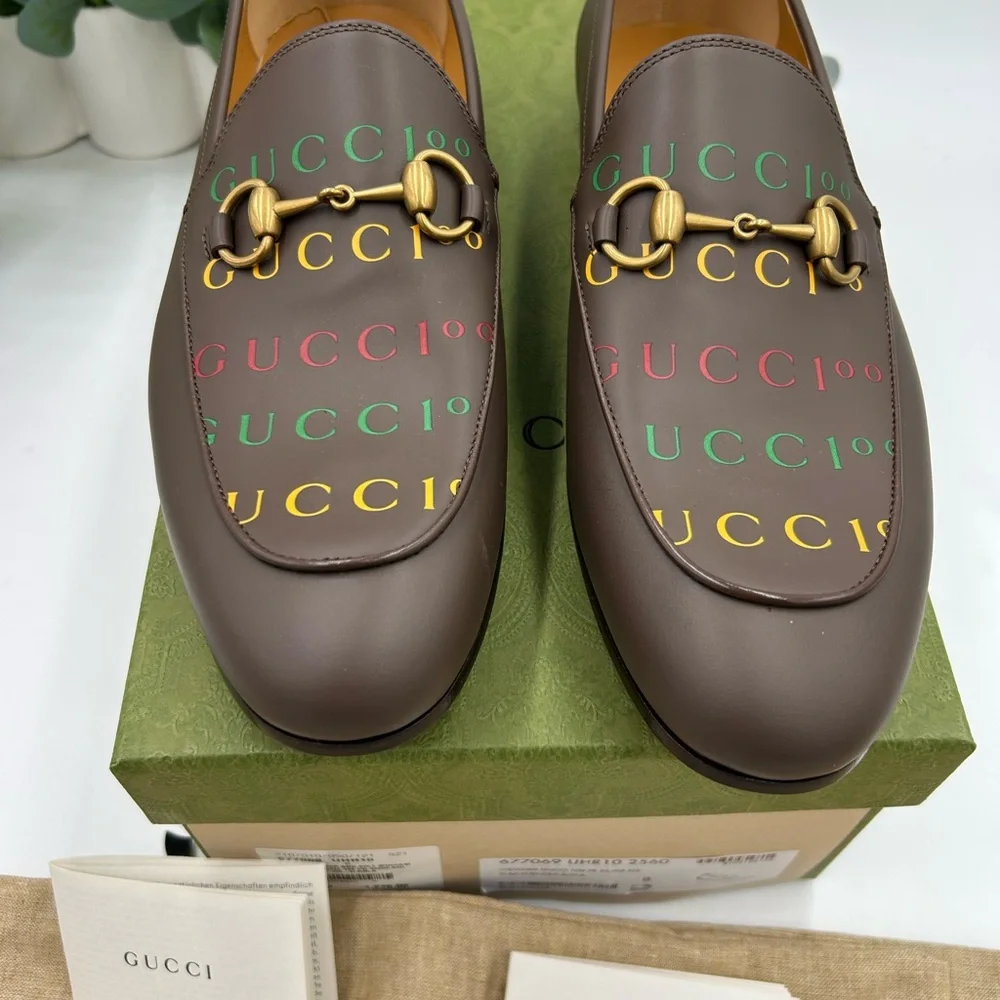 Men's Gucci, Jordaan 100th anniversary horse bit loafer size 8 fits 9 US - Picture 3 of 12
